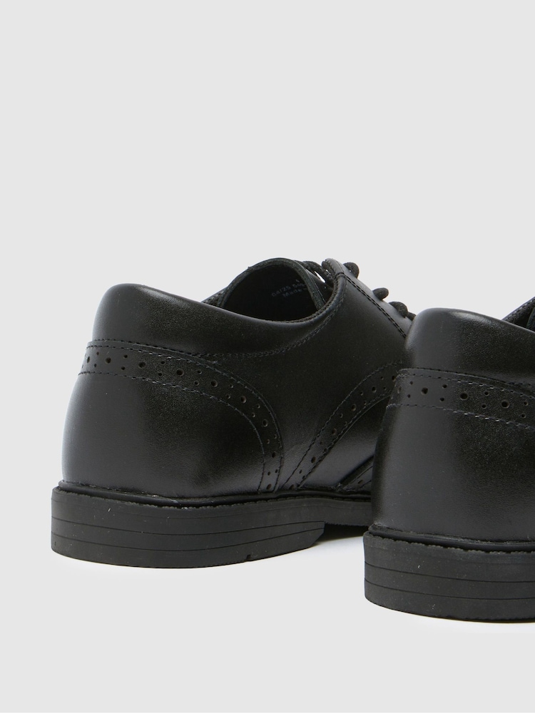 Schuh Lewis Leather Black Brogues - Image 2 of 4 Schuh Lewis Leather Black Brogues - Image 2 of 4