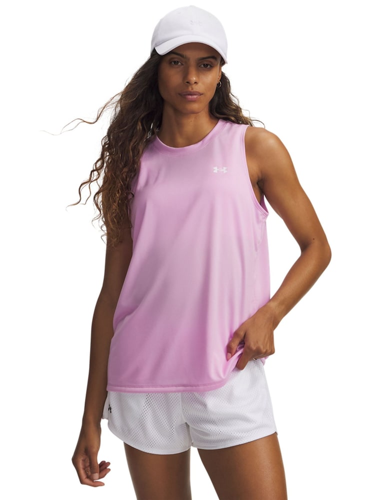 Under Armour Pink UA Tech Tank Solid T-Shirt - Image 1 of 3