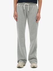 Superdry Grey Athletic Print Flare Joggers - Image 1 of 7
