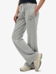 Superdry Grey Athletic Print Flare Joggers - Image 2 of 7