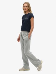 Superdry Grey Athletic Print Flare Joggers - Image 5 of 7