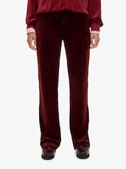 Superdry Red Country Club Velour Joggers - Image 1 of 7