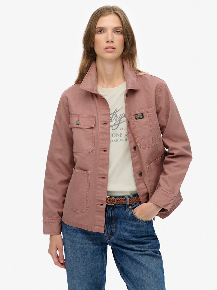 Superdry Pink Chore Jacket - Image 2 of 7