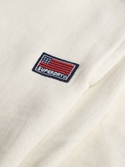 Superdry White Athletic Essentials Straight Leg Joggers - Image 7 of 7