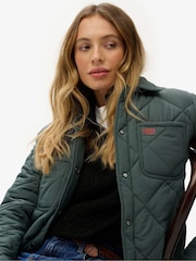 Superdry Green Quilted Chore Liner Jacket - Image 5 of 8