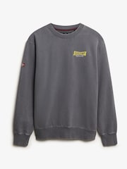 Superdry Grey Heritage Tab Loose Crew Sweat Top - Image 5 of 5