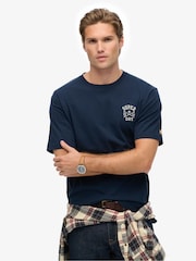 Superdry Blue Athletic Club T-Shirt - Image 2 of 7