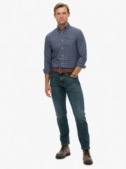 Superdry Blue Premium Check Oxford Shirt - Image 4 of 7