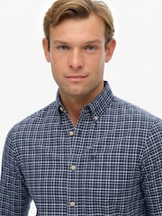 Superdry Blue Premium Check Oxford Shirt - Image 5 of 7