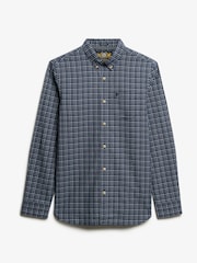 Superdry Blue Premium Check Oxford Shirt - Image 6 of 7