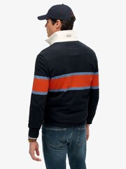Superdry Blue Vintage Athletic Stripe Rugby Shirts - Image 2 of 7