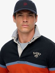 Superdry Blue Vintage Athletic Stripe Rugby Shirts - Image 5 of 7