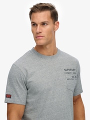 Superdry Grey Utility Loose T-Shirt - Image 5 of 7