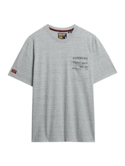 Superdry Grey Utility Loose T-Shirt - Image 7 of 7