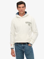 Superdry White Tokyo Narrative Loose Hoodie - Image 1 of 7