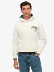 Superdry White Tokyo Narrative Loose Hoodie - Image 4 of 8