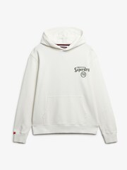 Superdry White Tokyo Narrative Loose Hoodie - Image 6 of 8