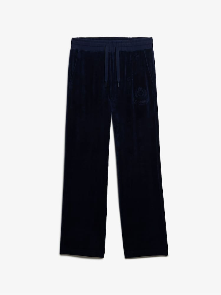 Superdry Blue Country Club Velour Joggers - Image 7 of 7 Superdry Blue Country Club Velour Joggers - Image 7 of 7