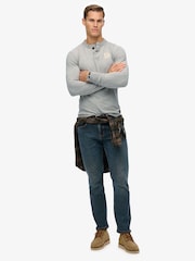Superdry Grey Vintage Athletic Grandad Top - Image 1 of 6