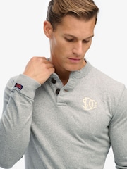 Superdry Grey Vintage Athletic Grandad Top - Image 3 of 6