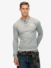 Superdry Grey Vintage Athletic Grandad Top - Image 5 of 6