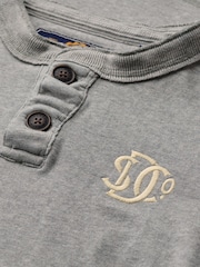 Superdry Grey Vintage Athletic Grandad Top - Image 6 of 6