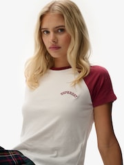 Superdry Cream Essential Logo Retro T-Shirt - Image 3 of 5