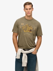 Superdry Green Campaign Souvenir Loose T-Shirt - Image 2 of 7