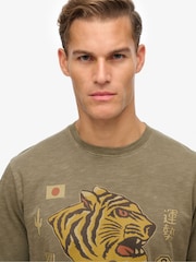 Superdry Green Campaign Souvenir Loose T-Shirt - Image 5 of 7