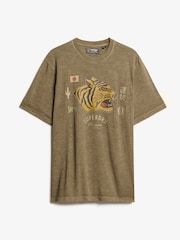 Superdry Green Campaign Souvenir Loose T-Shirt - Image 6 of 7