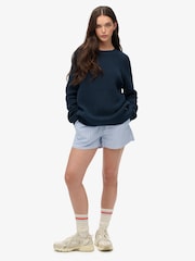 Superdry Blue Relaxed Ribbed Knitted Jumper - Image 4 of 7