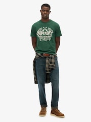 Superdry Green Outdoor Flock Relaxed T-Shirt - Image 4 of 7