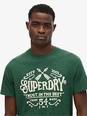 Superdry Green Outdoor Flock Relaxed T-Shirt - Image 5 of 7