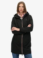Superdry Black Longline Tri Windbreaker Jacket - Image 1 of 6