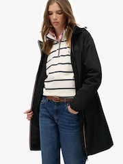 Superdry Black Longline Tri Windbreaker Jacket - Image 3 of 6