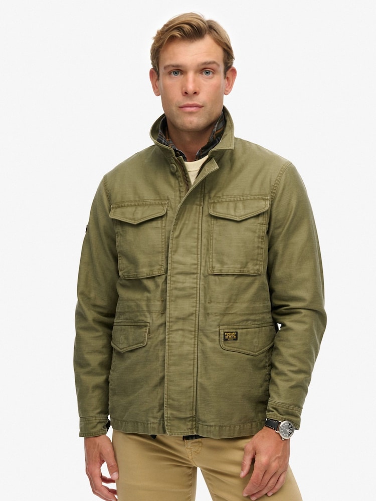 Superdry Green Collared M65 Jacket - Image 1 of 6