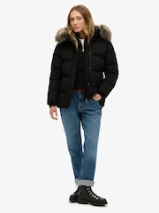 Superdry Black Everest Five Baffle Puffer Jacket - Image 5 of 7