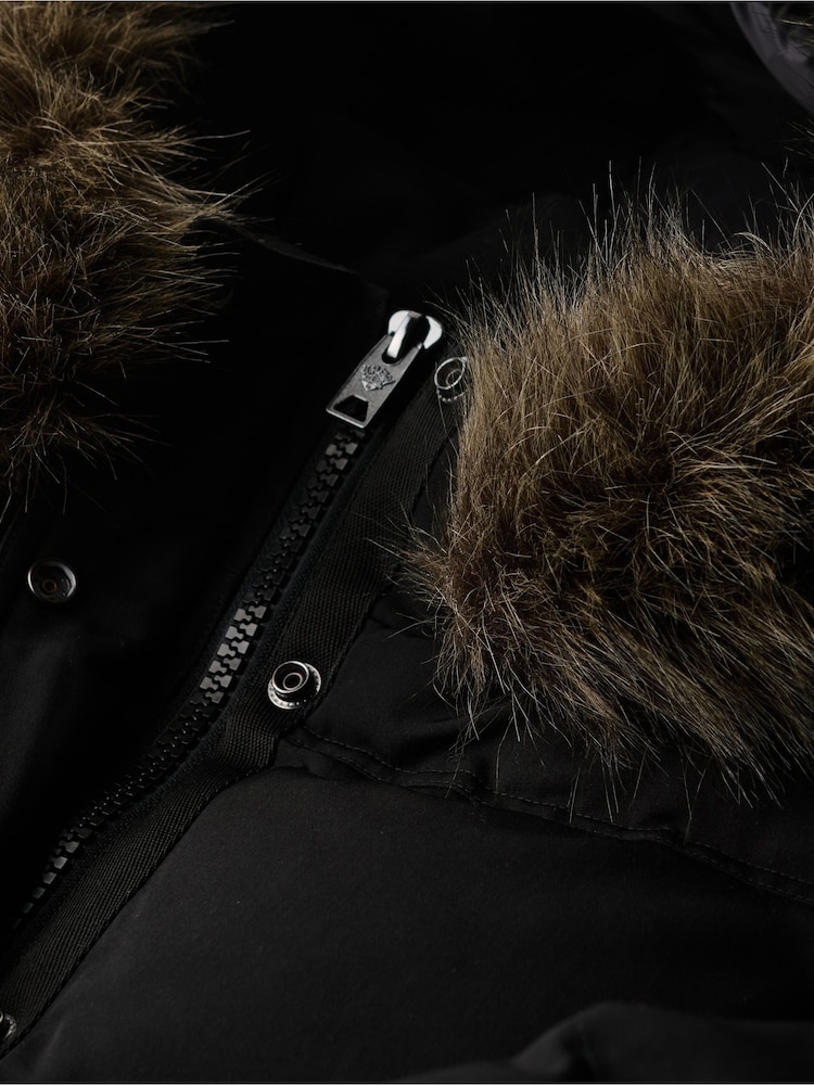 Superdry Black Everest Five Baffle Puffer Jacket - Image 7 of 7