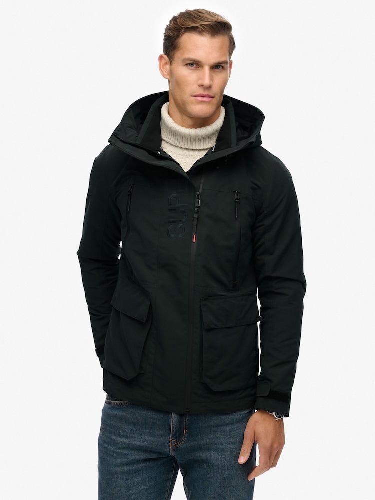 Superdry Green Hooded Ultimate Embroidered Windbreaker - Image 2 of 7 Superdry Green Hooded Ultimate Embroidered Windbreaker - Image 2 of 7