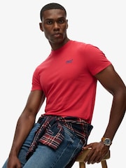 Superdry Red Cotton Essential Logo T-Shirt - Image 3 of 6