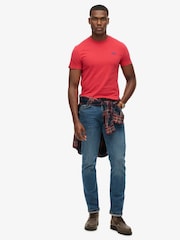 Superdry Red Cotton Essential Logo T-Shirt - Image 4 of 6