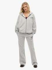 Superdry Grey Athletic Essentials Oversized Zip Hoodie - Image 1 of 6