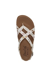 Blowfish Malibu Luster 3 Cream Embroidered Sandals - Image 6 of 7