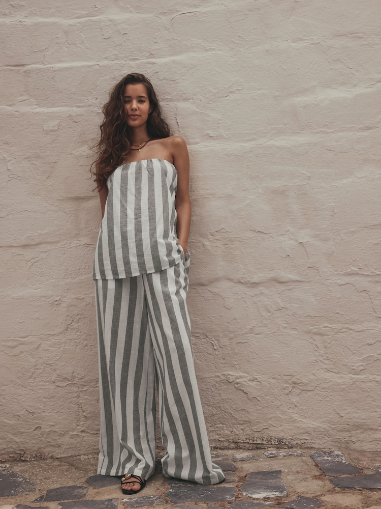 Khaki/White Stripe Shell Top - Image 2 of 7