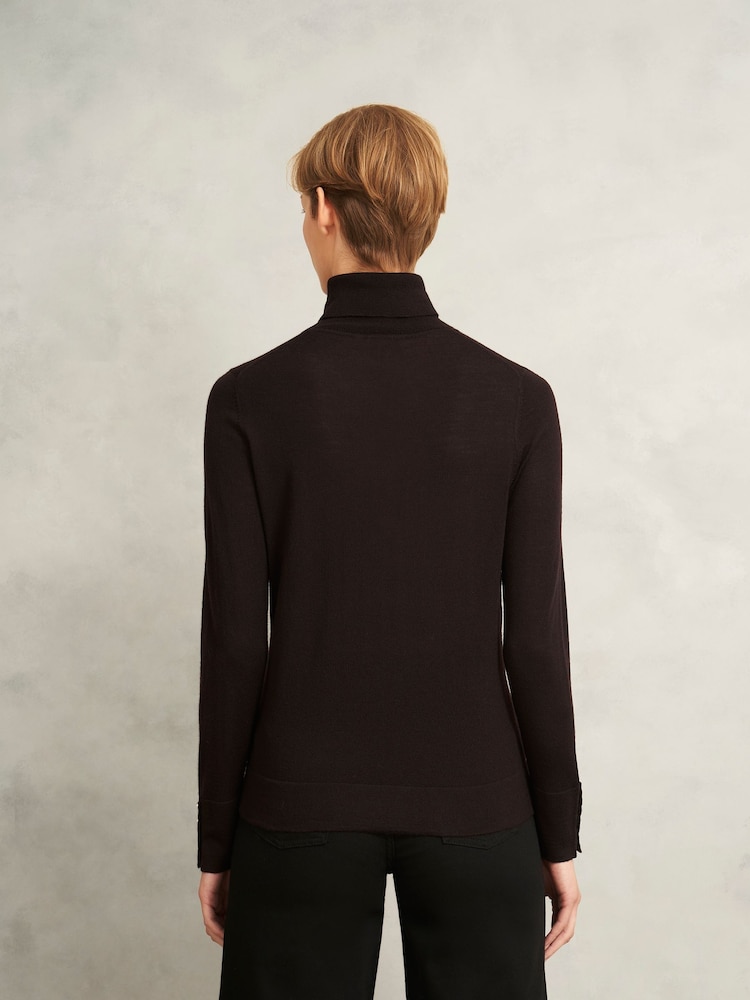 Hobbs Brown Lara Rollneck Jumper - Image 2 of 6