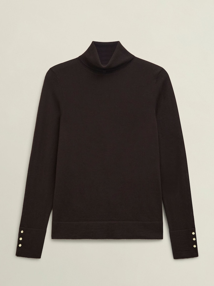 Hobbs Brown Lara Rollneck Jumper - Image 6 of 6
