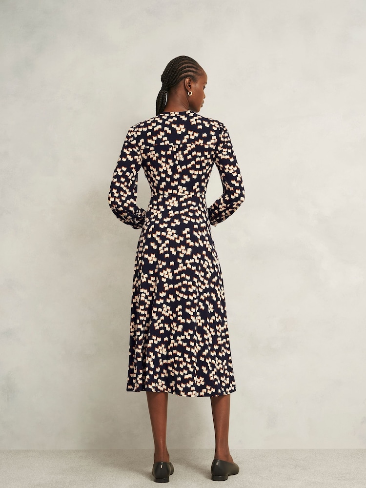 Hobbs Blue Petite Harlie Jersey Dress - Image 2 of 6