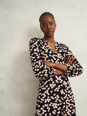 Hobbs Blue Petite Harlie Jersey Dress - Image 5 of 6