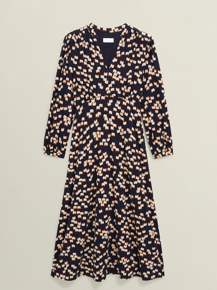 Hobbs Blue Petite Harlie Jersey Dress - Image 6 of 6