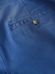 French Albastru - Supima Rich Cotton Pleated Chino Shorts - Imaginea 9 din 10